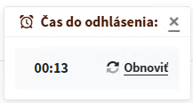 Čas do odhlásenia